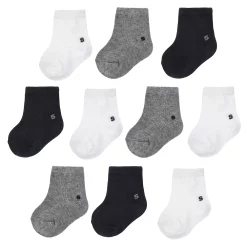Toddler Boy Jumping Beans® 10-pk. Solid Crew Socks