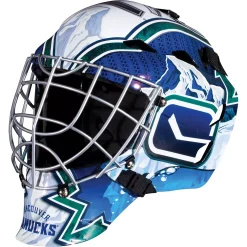 Franklin Sports Youth Vancouver Canucks GFM 1500 Street Hockey Goalie Face Mask