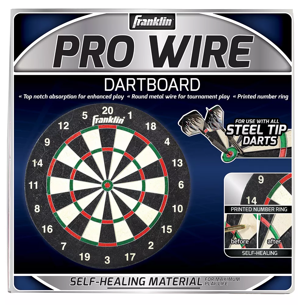 Franklin Sports 18-Inch Pro Wire Bristle Dartboard 2 Franklin Sports 18-Inch Pro Wire Bristle Dartboard - Image 2
