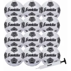 Franklin Sports 12-Pack Size 3 F-100 Soccer Balls with Pump