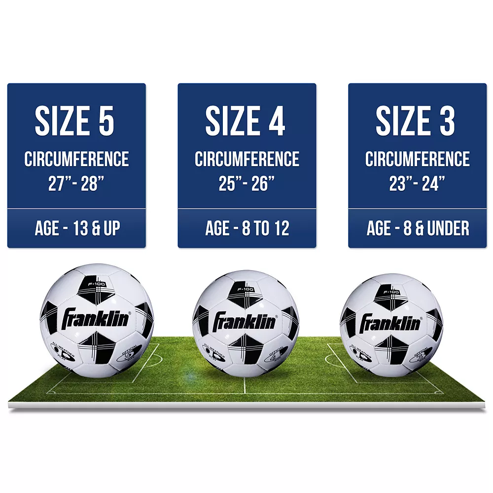 Franklin Sports 12-Pack Size 4 F-100 Soccer Balls with Pump 4 Franklin Sports 12-Pack Size 4 F-100 Soccer Balls with Pump - Image 4