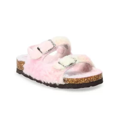 Jumping Beans® Magnetizing Toddler Girls' Faux-Fur Slide Sandals