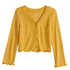 Toddler Girl Jumping Beans® Lettuce-Edge Cardigan