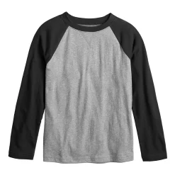 Kids 4-12 Jumping Beans® Long Sleeve Raglan Tee -Kohls shop 5258579 Black Ore Heather