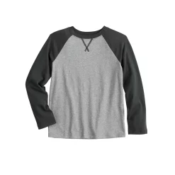 Kids 4-12 Jumping Beans® Long Sleeve Raglan Tee -Kohls shop 5258579 Gray Black