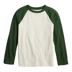 Kids 4-12 Jumping Beans® Long Sleeve Raglan Tee -Kohls shop 5258579 Ivory Green