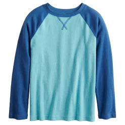 Kids 4-12 Jumping Beans® Long Sleeve Raglan Tee -Kohls shop 5258579 Light Blue And Blue