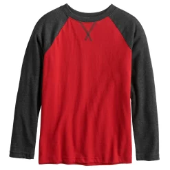 Kids 4-12 Jumping Beans® Long Sleeve Raglan Tee -Kohls shop 5258579 Red Black