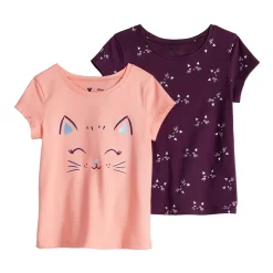 Toddler Girl Jumping Beans® Core Crewneck Tee 2-Pack