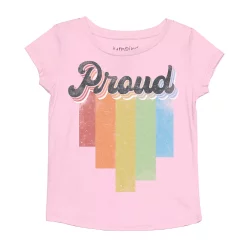 Toddler Girl Jumping Beans® "Proud" Rainbow Pride Graphic Tee