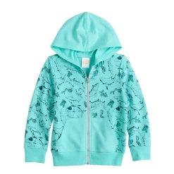 Boys 4-12 Jumping Beans® French Terry Full Zip Printed Hoodie -Kohls shop 5584669 Shark Print