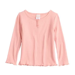Toddler Girls Jumping Beans® Ribbed Henley -Kohls shop 5585374 Light Pink