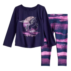 Toddler Girl Jumping Beans® Active Long Sleeve Keyhole Tee & Printed Leggings Set 6 Toddler Girl Jumping Beans® Active Long Sleeve Keyhole Tee & Printed Leggings Set -Kohls shop 5585390 Navy