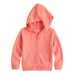Toddler Girl Jumping Beans® French Terry Zip-Up Sweatshirt -Kohls shop 5590157 Coral