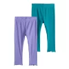 Toddler Girl Jumping Beans® 2-Pack Solid-Design Rib Leggings