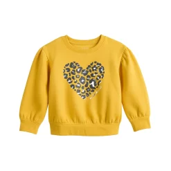 Toddler Girl Jumping Beans® Puff Sleeve Crewneck Sweatshirt -Kohls shop 5591742 Gold