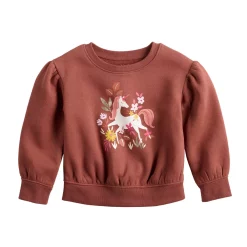 Toddler Girl Jumping Beans® Puff Sleeve Crewneck Sweatshirt -Kohls shop 5591742 Rust