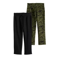 Toddler Boy Jumping Beans® Fleece Open Leg Sweatpants 2-Pack -Kohls shop 5597465 Camo Black