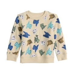 Toddler Jumping Beans® The Mandalorian Adaptive Sensory Friendly Allover Print Grogu Sweatshirt