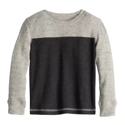 Toddler Boy Jumping Beans® Colorblock Thermal Top -Kohls shop 5618998 Gray Black