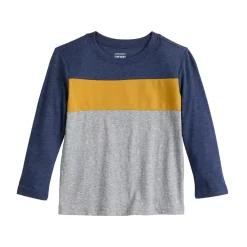 Toddler Boy Jumping Beans® Colorblock Long Sleeve Tee -Kohls shop 5620865 Navy Gold
