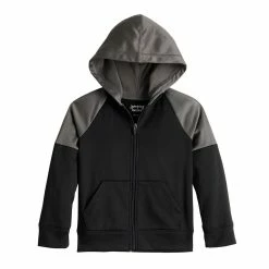 Boys 4-8 Jumping Beans® Colorblock Active Fleece Hoodie -Kohls shop 5636859 Black Gray