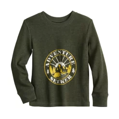 Toddler Boy Jumping Beans® Thermal Graphic Tee -Kohls shop 5651276 Army Green