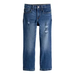 Boys 4-8 Jumping Beans® Straight Fit Denim Jeans in Regular, Slim, & Husky -Kohls shop 5653061 Med Wash Destr