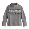 Boys 4-8 Jumping Beans® Grogu Ribbed Quarter Zip Sweater