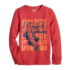 Toddler Boy Jumping Beans® Adaptive Marvel The Amazing Spider-Man Long Sleeve Thermal Graphic Tee