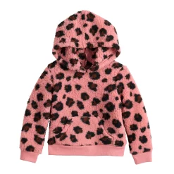 Baby Girl Jumping Beans® Cozy Sherpa Hoodie -Kohls shop 5673348 Pink Cheetah