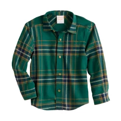 Toddler Boy Jumping Beans® Flannel Plaid Shirt -Kohls shop 5693930 Green