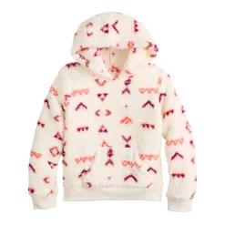 Girls 4-12 Jumping Beans® Cozy Sherpa Hoodie -Kohls shop 5702050 Multi Geo