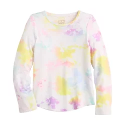 Girls 4-12 Jumping Beans® Long-Sleeve Cozy Tee -Kohls shop 5706003 Pink Tie Dye