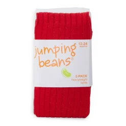 Baby / Toddler Girl Jumping Beans® 2-Pack Red & White Warmwear Tights