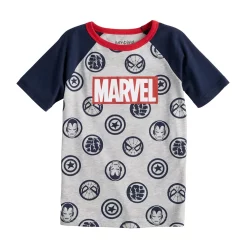 Boys 4-12 Jumping Beans® Marvel Allover Print Short Raglan Sleeve Graphic Tee