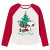 Toddler Girl Jumping Beans® Peanuts "Merry and Bright" Raglan Graphic Tee