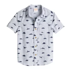 Boys 4-8 Jumping Beans® Button Front Shirt -Kohls shop 5814063 Small Dino Print