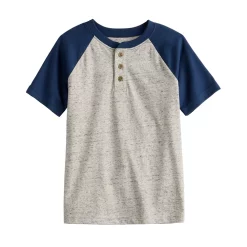 Boys 4-12 Jumping Beans® Raglan Henley Top -Kohls shop 5819793 Gray Navy