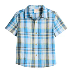 Toddler Boy Jumping Beans® Button Front Shirt -Kohls shop 5826924 Morgan Blue Plaid