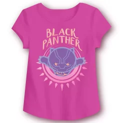 Girls 4-12 Jumping Beans® Short-Sleeve Black Panther Tee