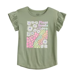 Girls 4-12 Jumping Beans® Flutter Graphic Tee -Kohls shop 5828980 Green Floral