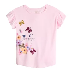 Girls 4-12 Jumping Beans® Flutter Graphic Tee -Kohls shop 5828980 Pink Cat