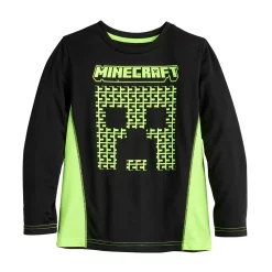 Boys 4-12 Jumping Beans® Minecraft Creeper Face Long Sleeve Graphic Tee