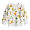 Toddler Boy Jumping Beans® Dino Print Fleece Crewneck Sweatshirt