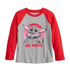 Toddler Boy Jumping Beans® Grogu "Be Mine" Valentine's Day Raglan Tee