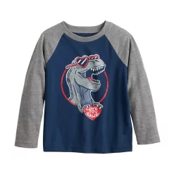 Toddler Boy Jumping Beans® Dinosaur Valentine's Day Raglan Tee