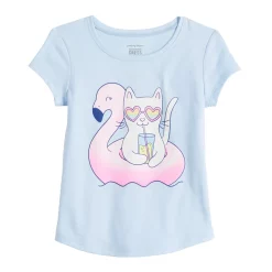 Toddler Girl Jumping Beans® Short-Sleeve Graphic Shirttail Tee 8 Toddler Girl Jumping Beans® Short-Sleeve Graphic Shirttail Tee -Kohls shop 5835316 Blue Cat
