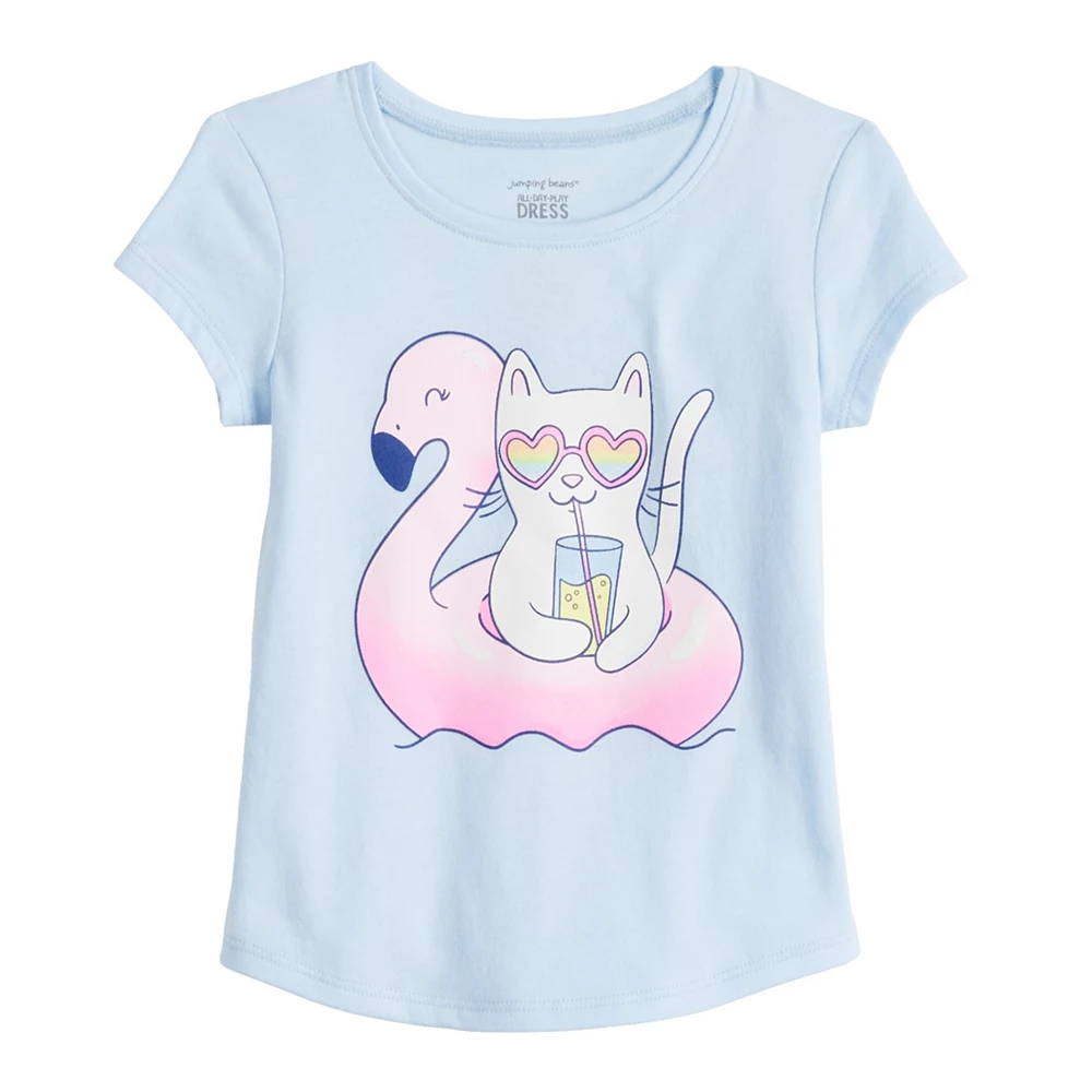 Toddler Girl Jumping Beans® Short-Sleeve Graphic Shirttail Tee 4 Toddler Girl Jumping Beans® Short-Sleeve Graphic Shirttail Tee - Image 4