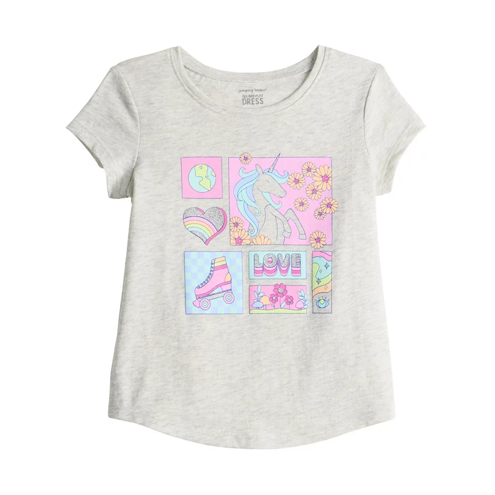 Toddler Girl Jumping Beans® Short-Sleeve Graphic Shirttail Tee 1 Toddler Girl Jumping Beans® Short-Sleeve Graphic Shirttail Tee